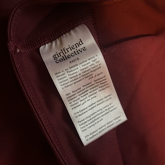 Girlfriend Collective Plum Compression Leggings w/ pockets - Picture 4 of 8